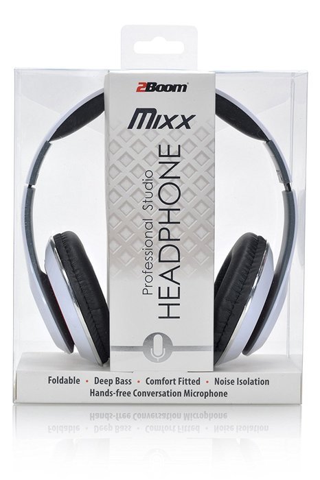2BOOM MIXX Professional Over Ear Studio Foldable Digital Stereo Bass Wired Headphone Red N18