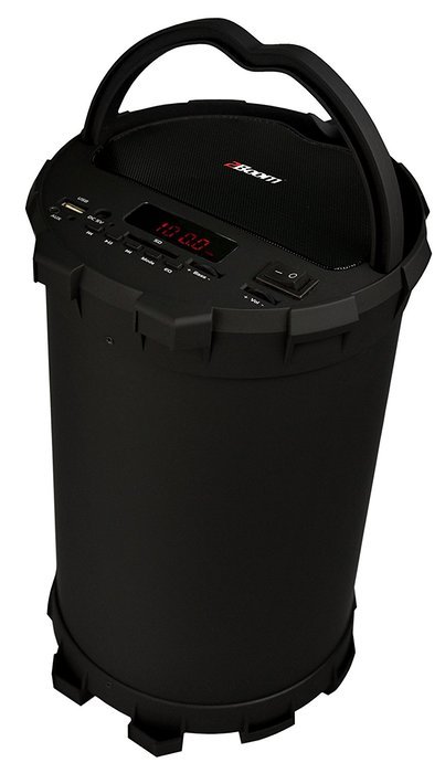 2BOOM Bass King Wireless Rugged Speaker Strap FM radio LED display Outdoor Portable Black N4