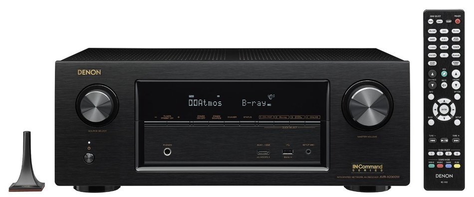 Denon AVR-X2300W Channel Full 4K Ultra HD AV Receiver with Bluetooth + Polk Audio 5.1 TL1600 Speaker System +... N2
