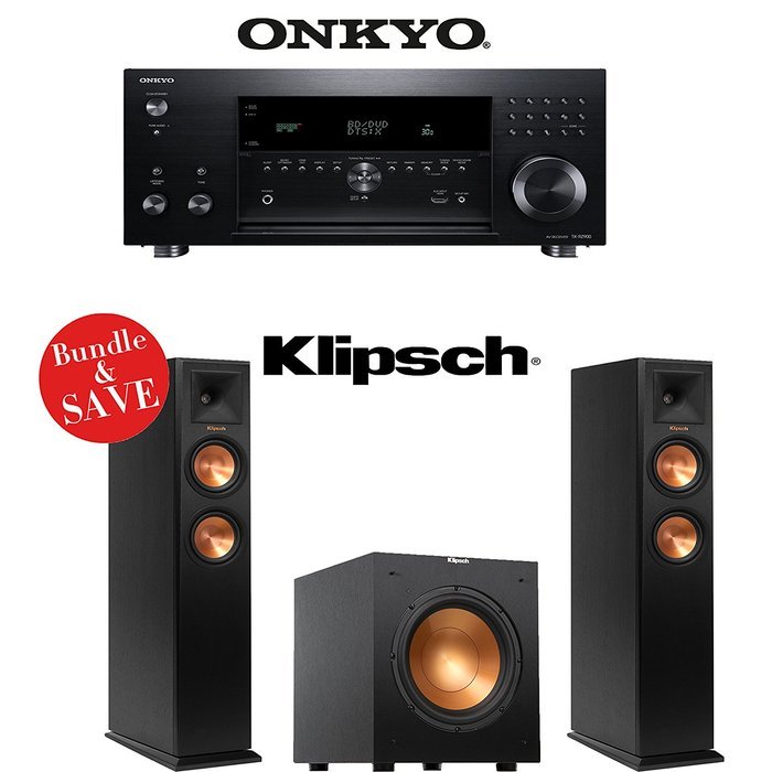 Onkyo TX-RZ900 7.2-Channel Network Home Theater Receiver + Klipsch RP-250F + Klipsch R-10SW - Reference Premiere...