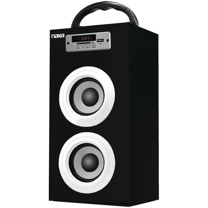 NAXA Electronics Naxa NAS-3040 Bluetooth Portable Speaker with FM Radio and USB and SD Inputs (Black)