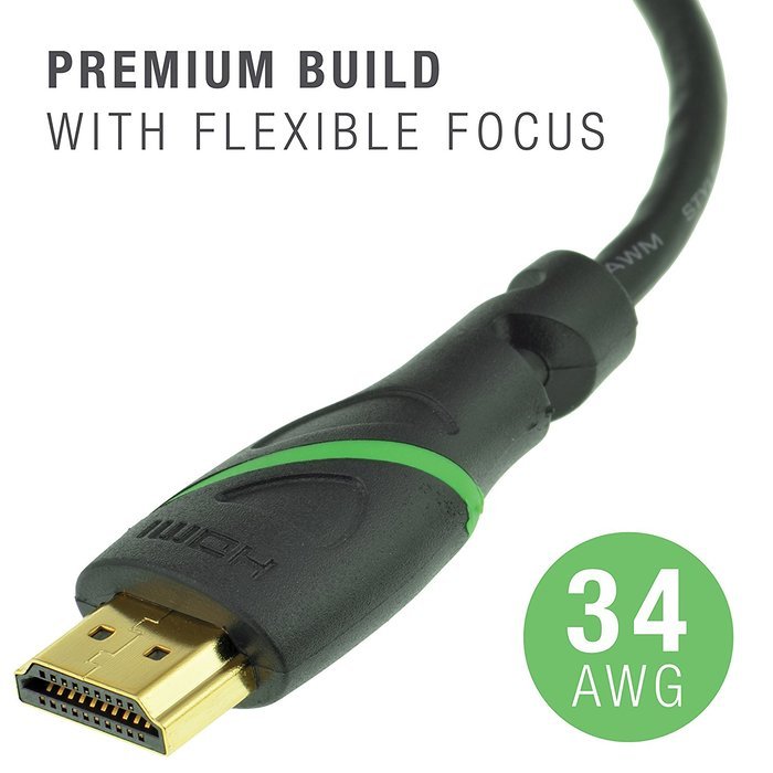 Mediabridge FLEX Series HDMI Cable (1 Foot) - High-Speed Supports 4K, Ethernet, 3D and Audio Return [Newest Standard... N4
