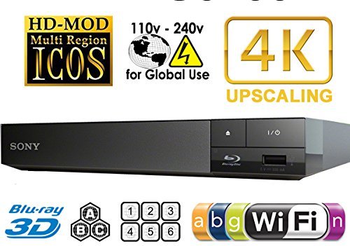 SONY S6700 Multi Zone 2k/4k Upscaling - Bluetooth- 2D/3D - Wi-Fi - Multi System Region Free Blu Ray Disc DVD Player... N3