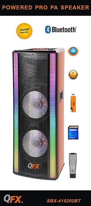 QFX SBX-415202BT Bluetooth Tower Home Theater Speaker System with Built-In Amplifier N3