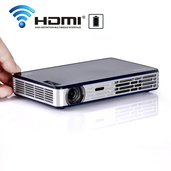 Coolux&reg; X3S LED DLP Mini Projector Beamer 1280*800 6000mAh Battery 3D HDMI for DVD/PC/Phone/Table PC Support1080p...