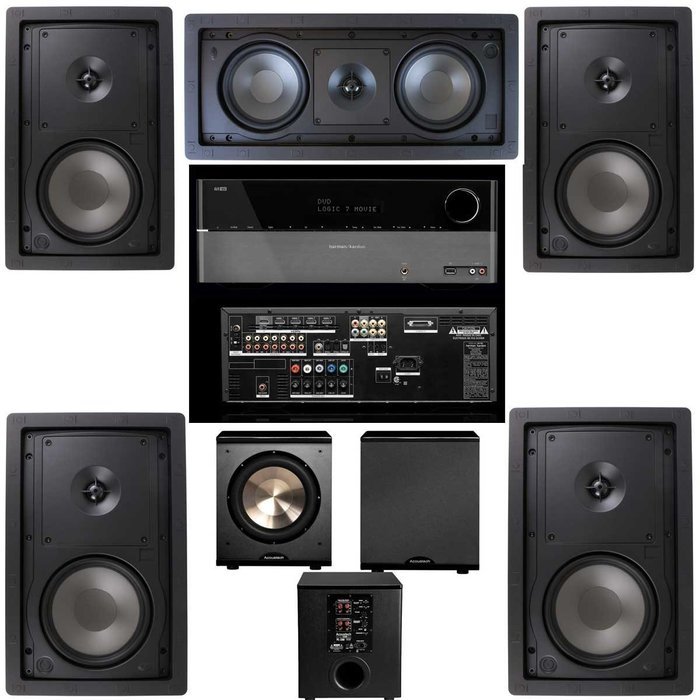 Klipsch R-2650-W In Wall 5.1 Home Theater System(R-2502-W)-FREE PL-200-Harman Kardon 1650