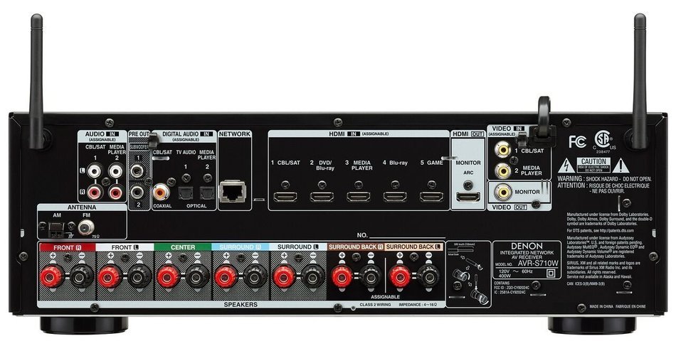 Denon AVR-S710W 7.2 Channel Full 4K Ultra HD A/V Receiver with Bluetooth and Wi-Fi + Polk Audio 5.1 TL1600 Speaker... N3