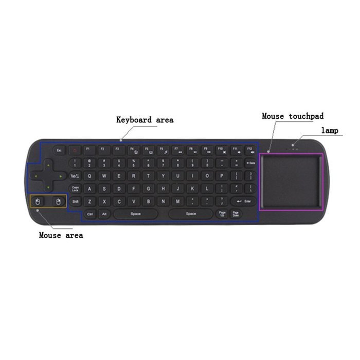 Green House-2pcs/lot Measy RC12 2.5G Mini wireless touchpad keyboard fly air mouse for Android TV BOX Dongle mini... N6