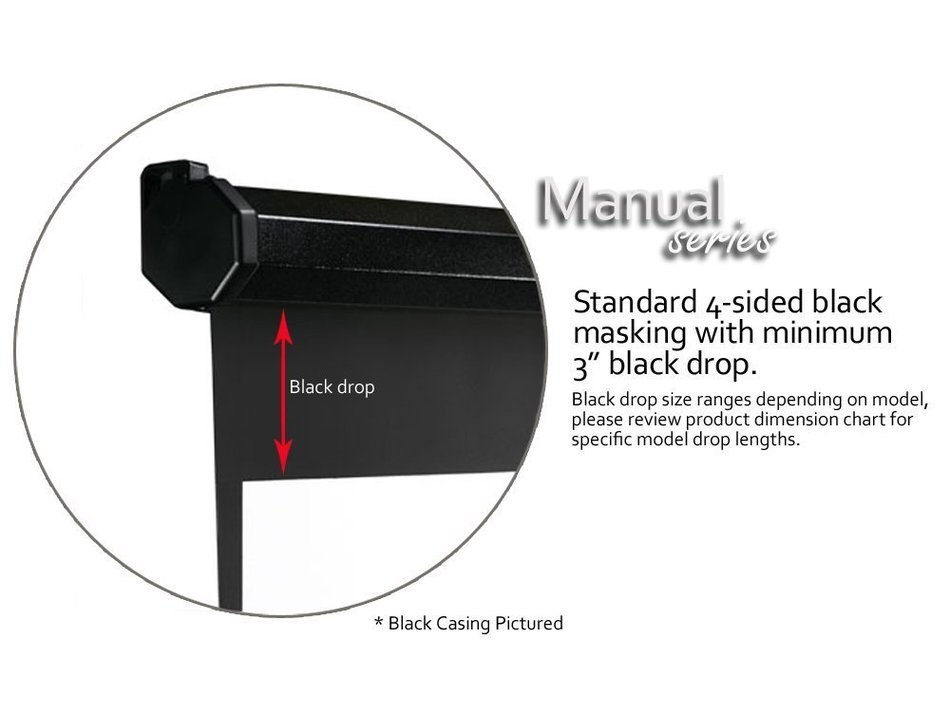 Elite Screens Manual, 150-inch 16:9, Pull Down Projection Manual Projector Screen with Auto Lock, M150UWH2 N3