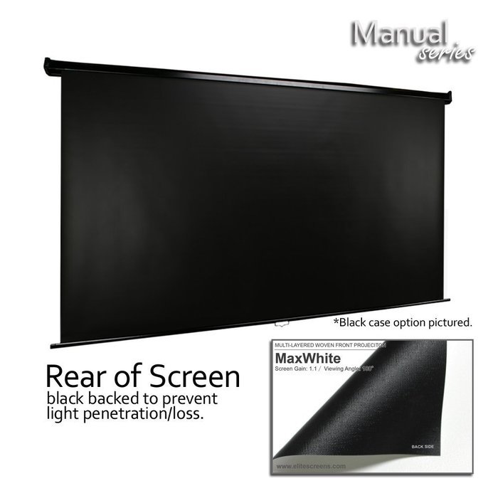 Elite Screens Manual, 150-inch 16:9, Pull Down Projection Manual Projector Screen with Auto Lock, M150UWH2 N6