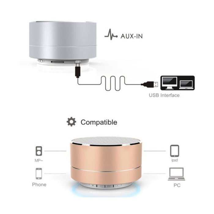 Mini Portable Super Bass Stereo Bluetooth Wireless Speaker For Smartphone N4