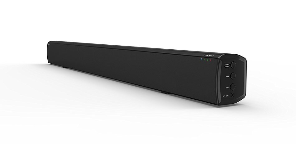 LONPOO 31-Inch 2.0 Channel Bluetooth Soundbar Home Theater Speaker System with Remote Contrl (White) N14