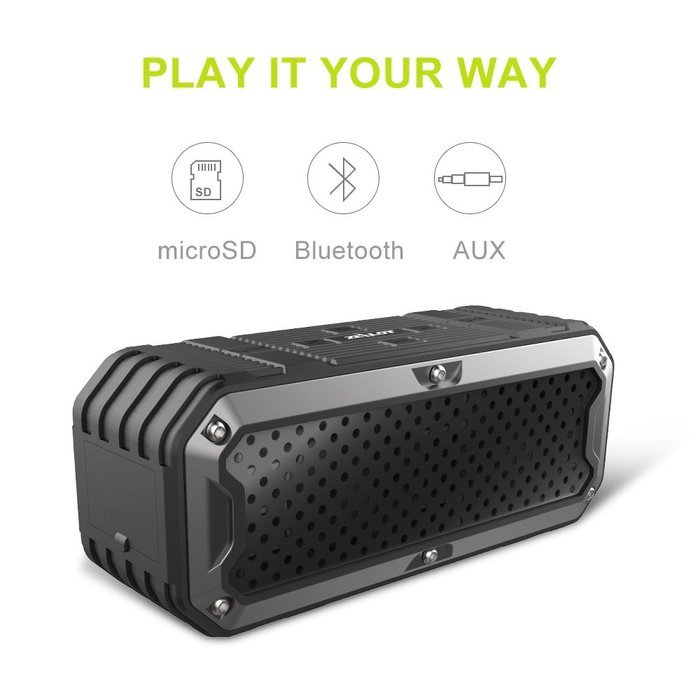 ZEALOT S6 Portable Wireless Bluetooth Speakers Power Bank with Built-in 5200mAh Battery,IP65 Waterproof&Dustproof... N3