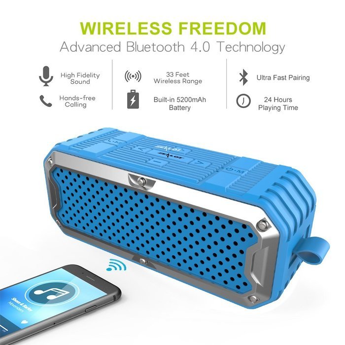 ZEALOT S6 Portable Wireless Bluetooth Speakers Power Bank with Built-in 5200mAh Battery,IP65 Waterproof&Dustproof... N14