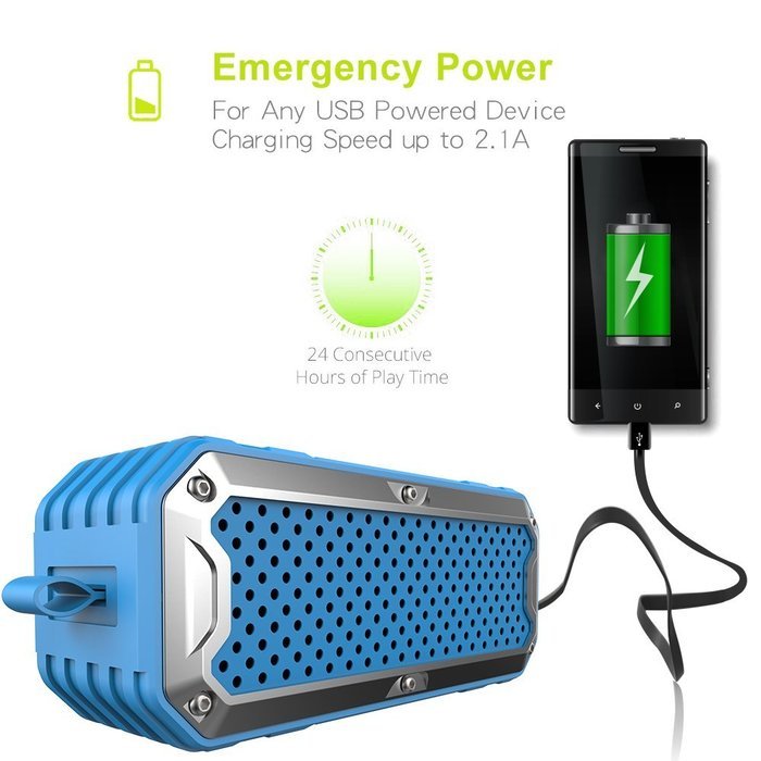 ZEALOT S6 Portable Wireless Bluetooth Speakers Power Bank with Built-in 5200mAh Battery,IP65 Waterproof&Dustproof... N15