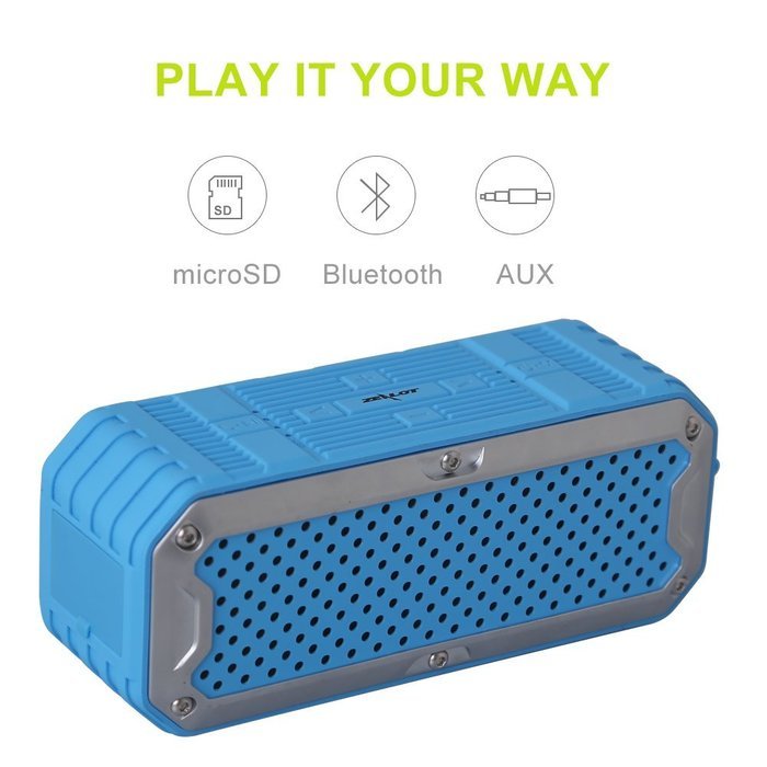 ZEALOT S6 Portable Wireless Bluetooth Speakers Power Bank with Built-in 5200mAh Battery,IP65 Waterproof&Dustproof... N16
