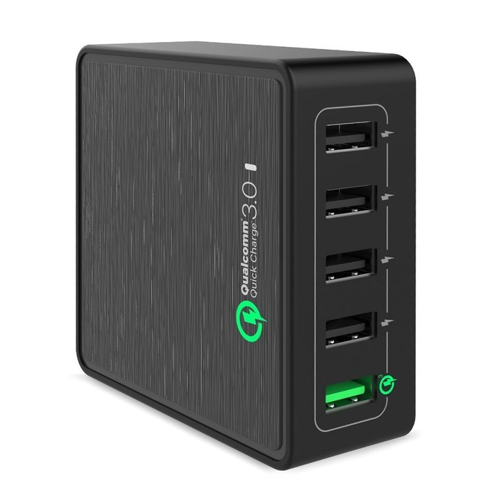 Quick Charge 3.0 USB Smart Charger AVIDET 40W 5-Port USB Charger PowerPort 5 for iPhone 7/7 Plus,iPhone 6/6 Plus...