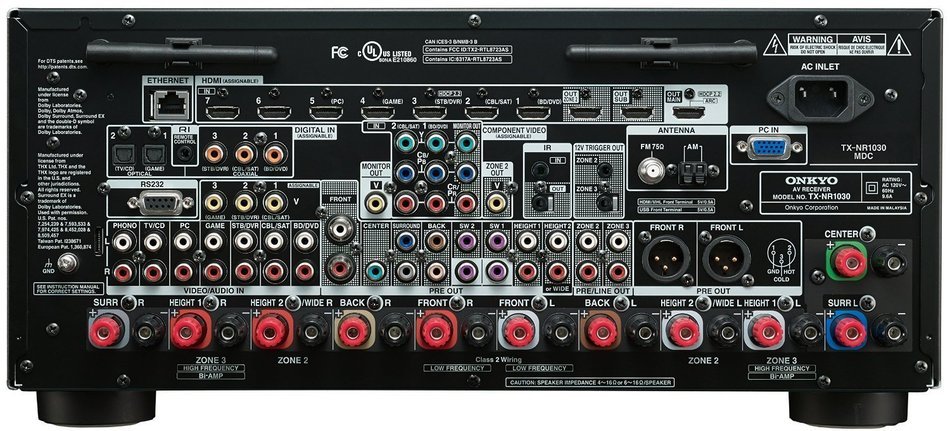 Onkyo TX-NR1030 9.2-Ch Dolby Atmos Ready Network A/V Receiver w/ HDMI 2.0 + Definitive Technology - Definitive... N3