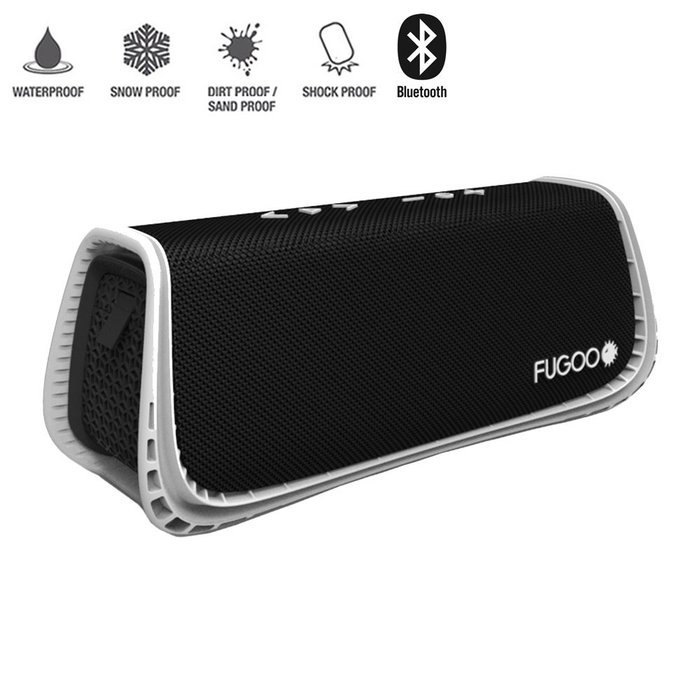 Fugoo Style Portable Waterproof Speaker with Bluetooth - Silver (Certified Refurbished) N17