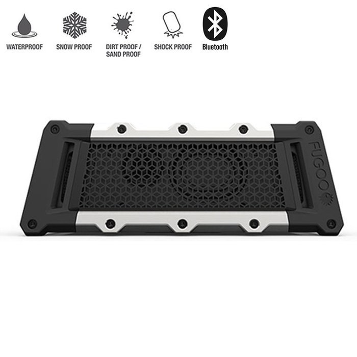 Fugoo Style Portable Waterproof Speaker with Bluetooth - Silver (Certified Refurbished) N23