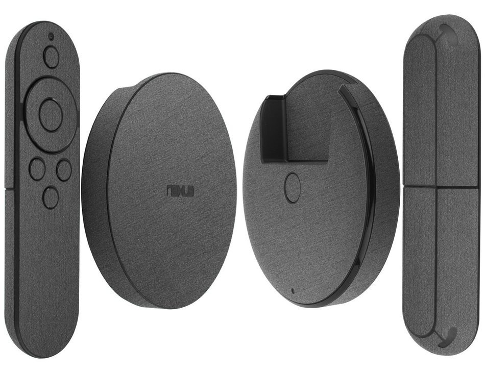 Skinomi TechSkin - Google Nexus Player Brushed Steel Full Body Skin Protector / Front & Back Wrap / Premium HD...