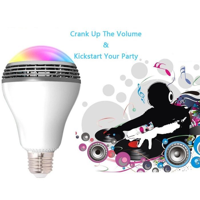Alloet Creative E27 Wireless Mini Bluetooth 4.0 Night Light Smart LED Speaker N4