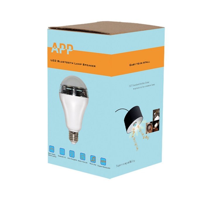 Alloet Creative E27 Wireless Mini Bluetooth 4.0 Night Light Smart LED Speaker N6