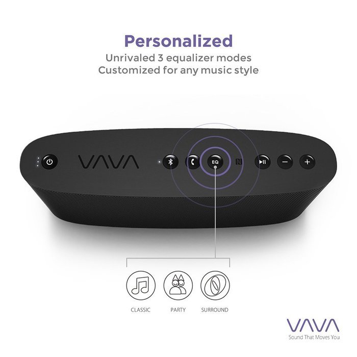 VAVA Voom 21 Wireless Bluetooth Speakers, 3 EQ Modes Customized For Any Music, 20W Surround Sound & Strong Bass... N2