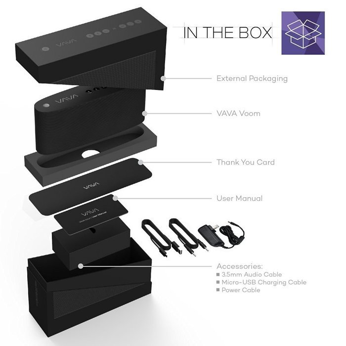 VAVA Voom 21 Wireless Bluetooth Speakers, 3 EQ Modes Customized For Any Music, 20W Surround Sound & Strong Bass... N6