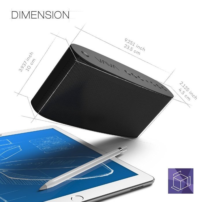 VAVA Voom 21 Wireless Bluetooth Speakers, 3 EQ Modes Customized For Any Music, 20W Surround Sound & Strong Bass... N7