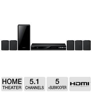 Samsung 5.1 Channel 500 Watt 3D Blu-ray Home Theater System With Full HD 1080p, 3D Blu-ray Player & Passive Subwoofer...