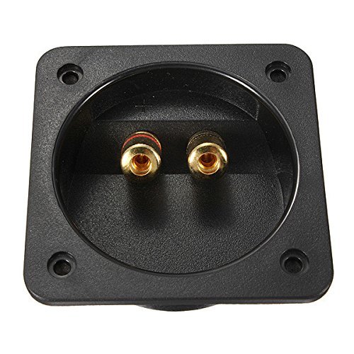 (5071-u) SQUARE RECESSED SPEAKER JUNCTION BOX WITH GOLD BINDING POSTS (USA)