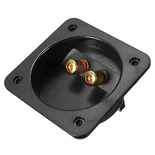 (5071-u) SQUARE RECESSED SPEAKER JUNCTION BOX WITH GOLD BINDING POSTS (USA) N3