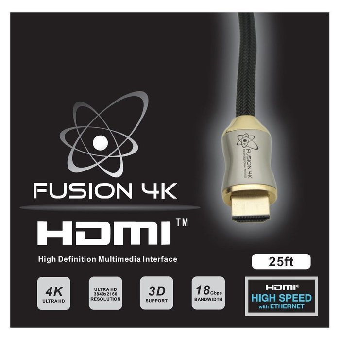 Fusion4K High Speed 4K HDMI 2.0 cable - Professional Series Ultra HD (6 Feet) N6