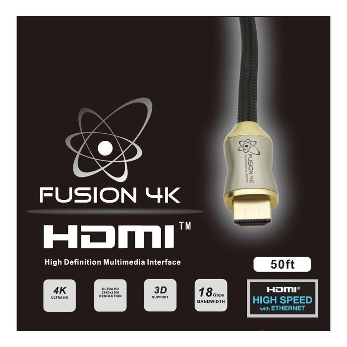 Fusion4K High Speed 4K HDMI 2.0 cable - Professional Series Ultra HD (6 Feet) N9