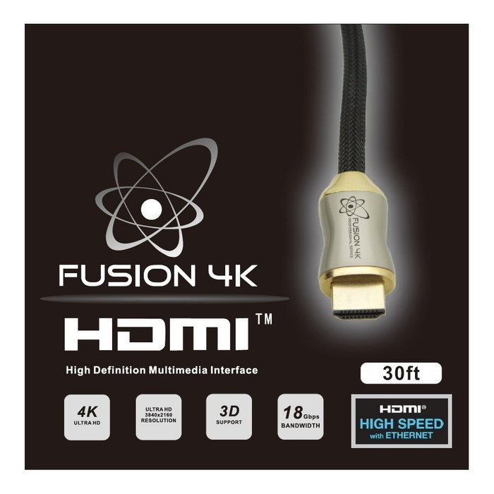 Fusion4K High Speed 4K HDMI 2.0 cable - Professional Series Ultra HD (6 Feet) N16