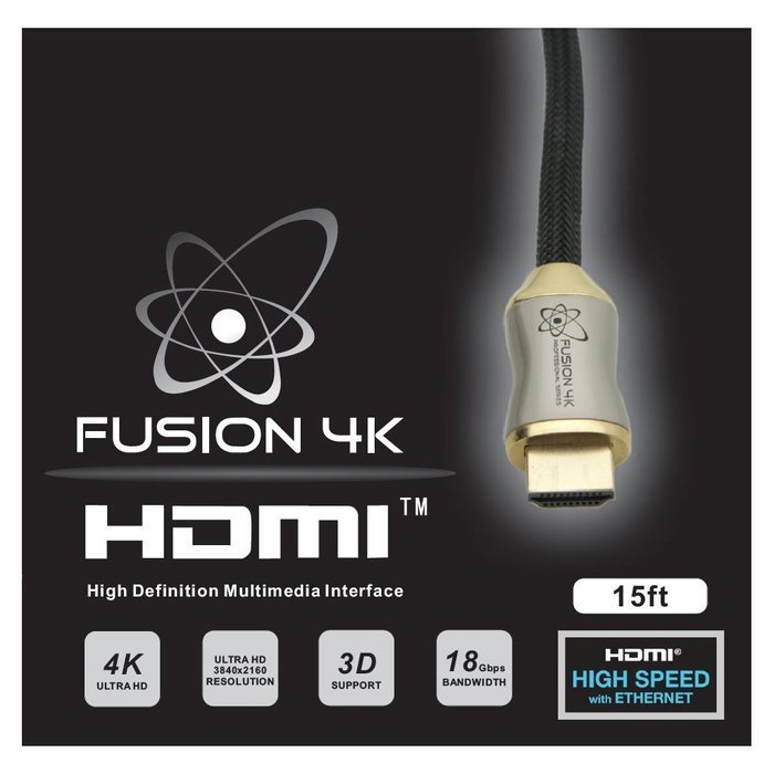 Fusion4K High Speed 4K HDMI 2.0 cable - Professional Series Ultra HD (6 Feet) N18