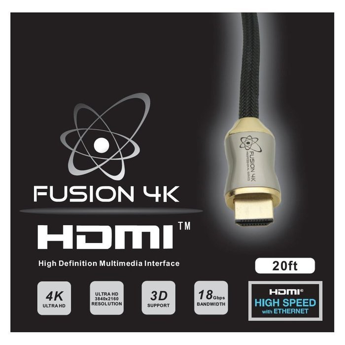 Fusion4K High Speed 4K HDMI 2.0 cable - Professional Series Ultra HD (6 Feet) N22