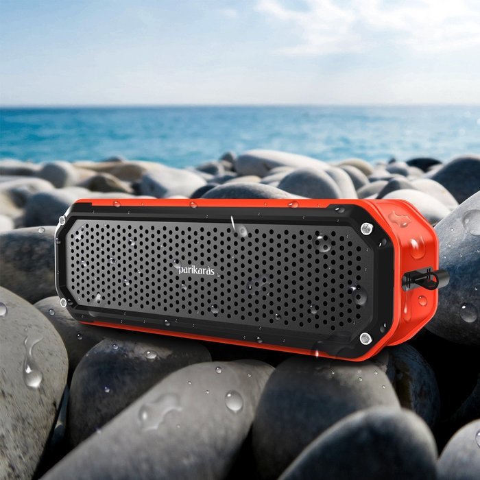 Portable Speakers, Parikaras Wireless Bluetooth 4.0 Waterproof Rugged Speaker w/ Mic, IP64 Water Resistant Shower... N4