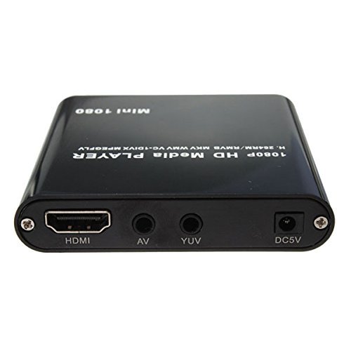 1080P Mini HDD Media Player MKV/H.264/RMVB Full HD With HOST USB/SD Card Reader,Silver