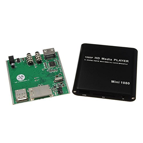 1080P Mini HDD Media Player MKV/H.264/RMVB Full HD With HOST USB/SD Card Reader,Silver N3