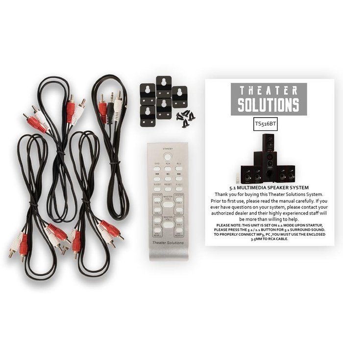 Theater Solutions TS516BT 5.1 Surround Sound Home Entertainment System with Built in Bluetooth N5