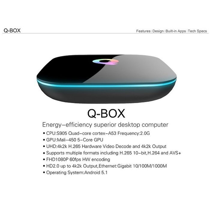 2016 Best manufacturer offer qbox S905 quad core Android 5.1 2G 16G Cable Tv Set Top Box N2