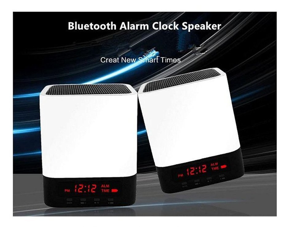 iHome Fusion Portable Bluetooth Speaker LED FM Radio Alarm Clock Speaker Hand-Free Call MP3 Player TF/Micro SD...