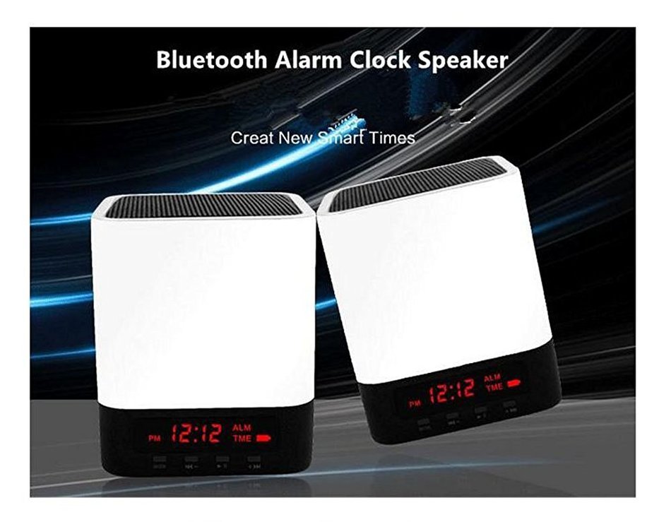 iHome Fusion Portable Bluetooth Speaker LED FM Radio Alarm Clock Speaker Hand-Free Call MP3 Player TF/Micro SD... N7