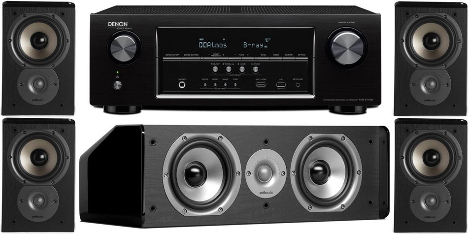 Denon AVR-S710W Bundle 7.2 Channel Full 4K Ultra HD A/V Receiver with Bluetooth and Wi-Fi + A Polk Audio TSi Series...