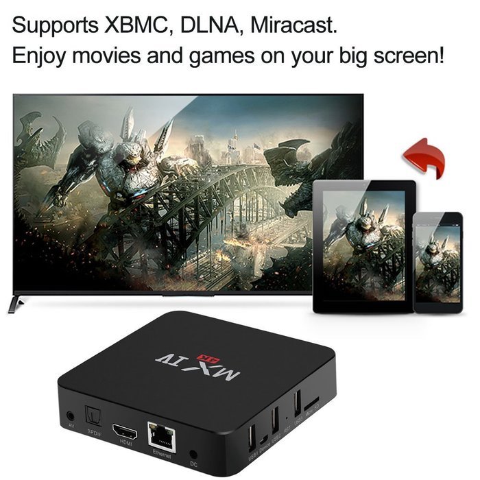 Docooler&reg; MX IV Smart Android TV Box XBMC UHD 4K 2G / 8G Mini PC Android 5.1.1 Amlogic S905 Quad-Core 64 bit WiFi...