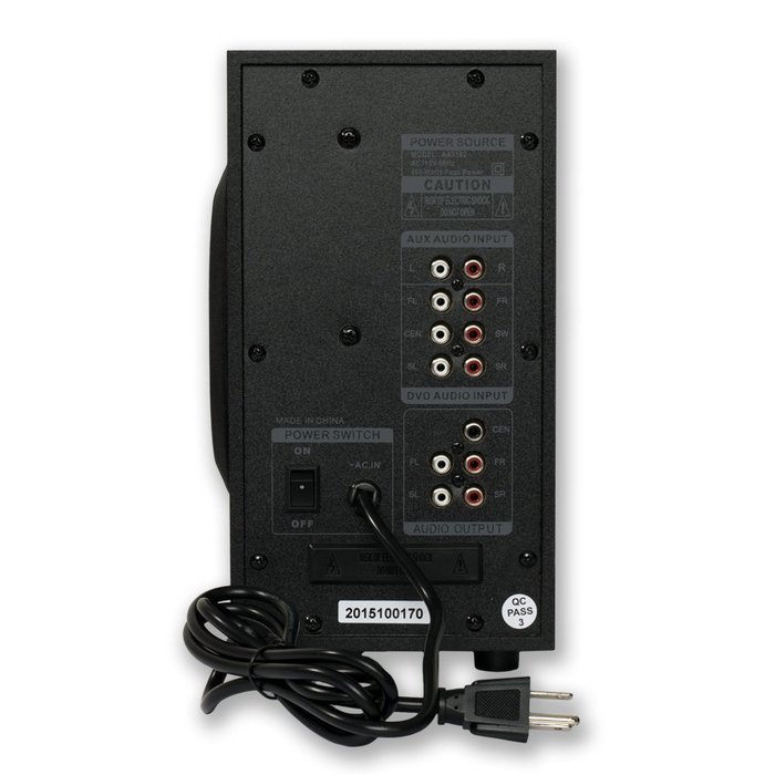 Acoustic Audio AA5102 800W 5.1 Channel Home Theater Speaker System with 5 Extension Cables AA5102-5 N2