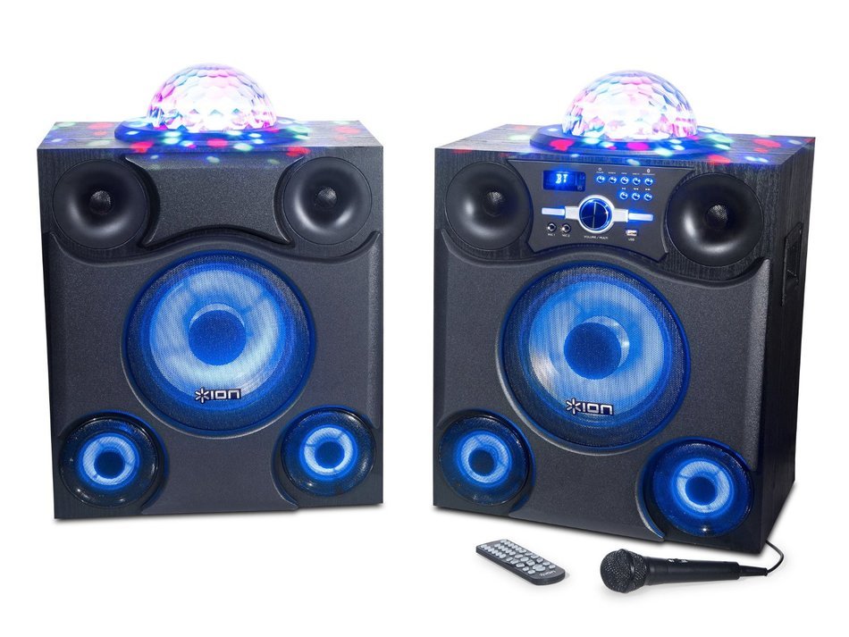 ION Audio Mega Party Express | Jumbo 600-watt Bluetooth Speaker System with Party Lights & Microphone (Speaker...