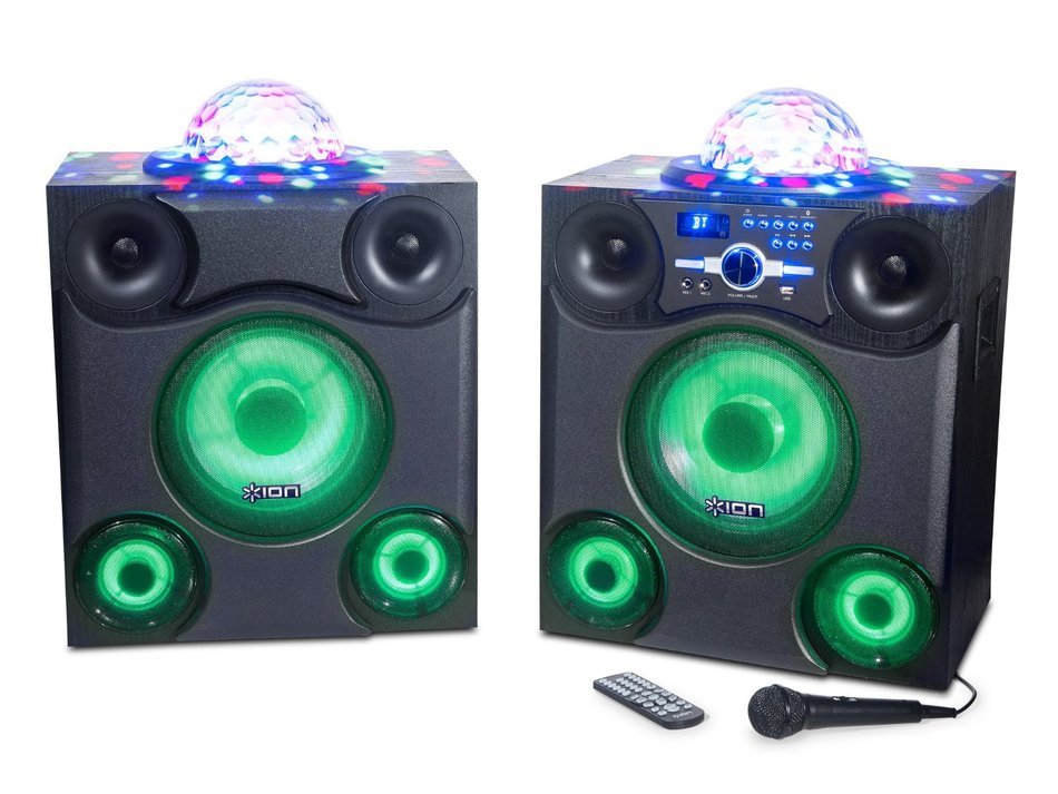 ION Audio Mega Party Express | Jumbo 600-watt Bluetooth Speaker System with Party Lights & Microphone (Speaker... N2